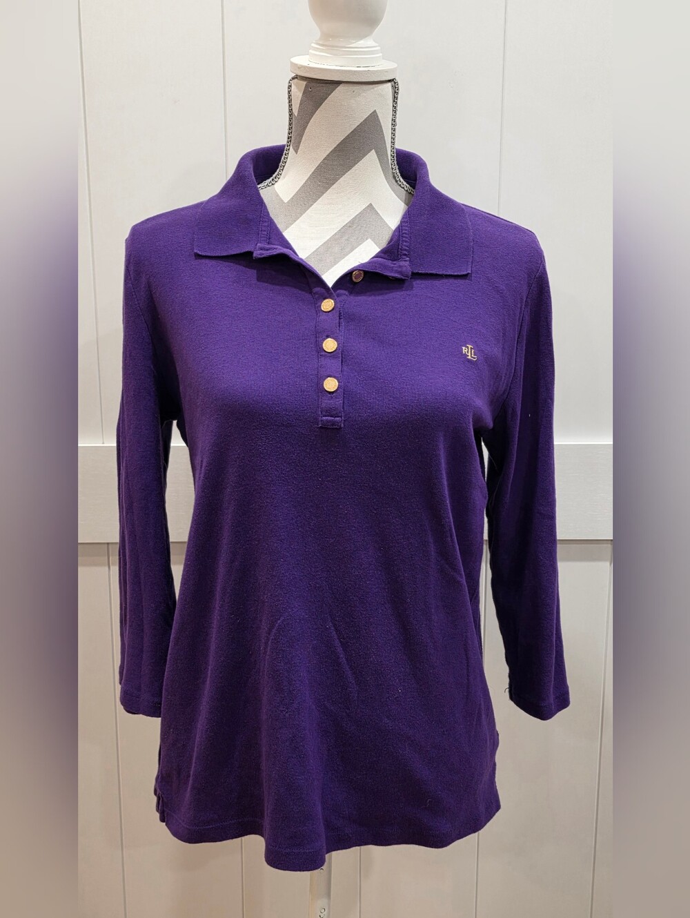 Lauren Ralph Lauren long-sleeve Polo Shirt Size XL *188